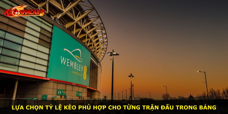 Lựa chọn tỷ lệ kèo phù hợp cho từng trận đấu trong bảng