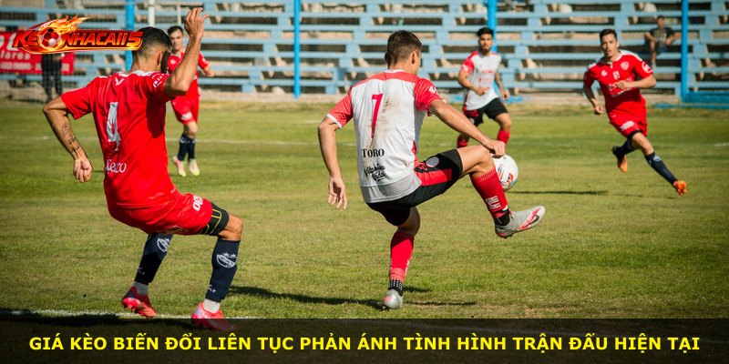 Giá kèo biến đổi liên tục phản ánh tình hình trận đấu hiện tại
