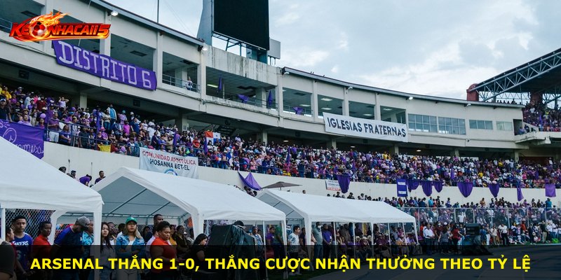 Arsenal thắng 1-0, thắng cược nhận thưởng theo tỷ lệ